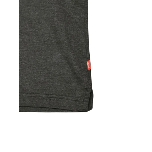 IZOD MENS SALTWATER SOFT WASH POCKET CREW T-SHIRT - CHARCOAL GRAY/BLACK SZ L - Picture 2 of 8